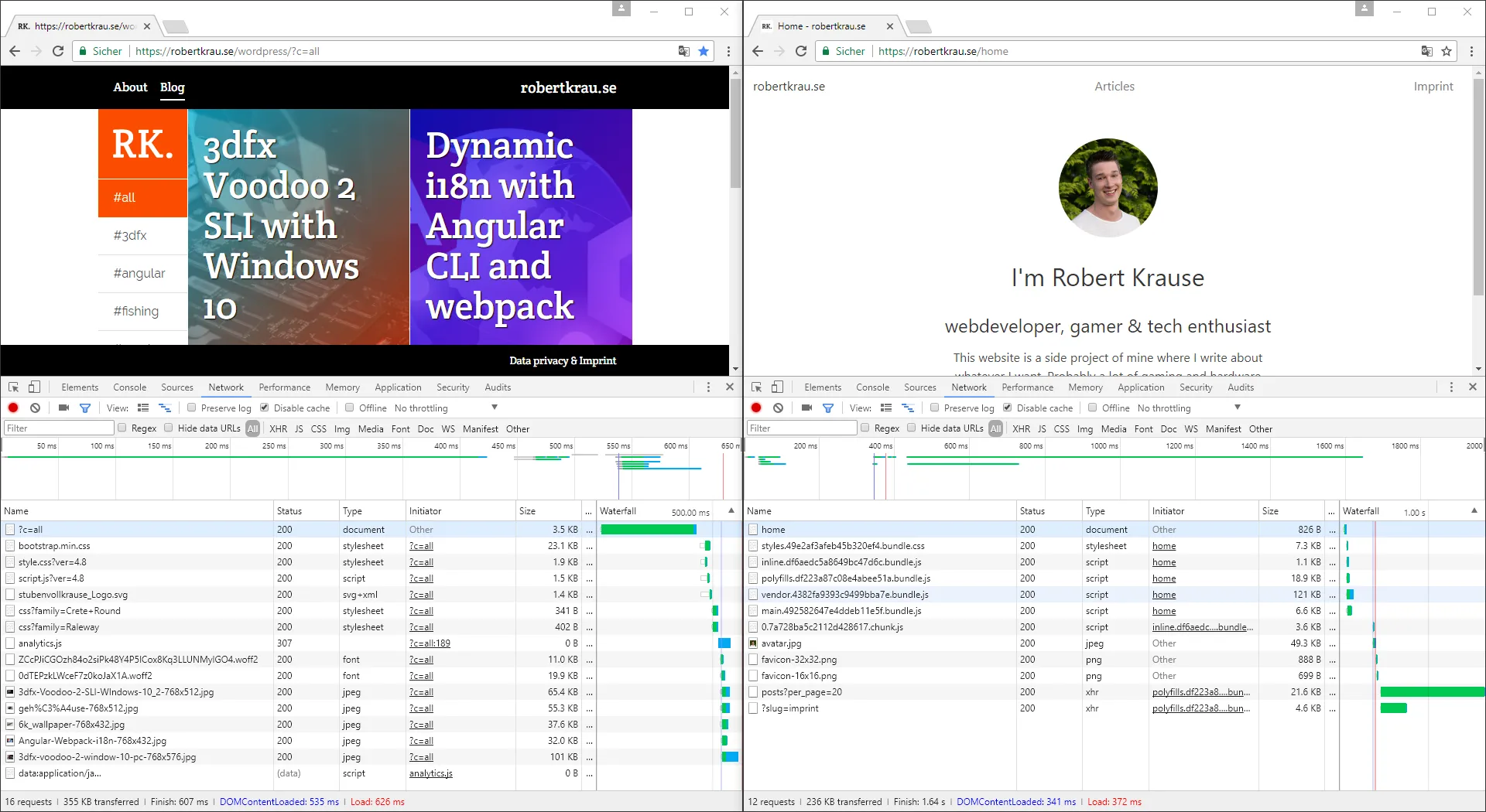 robertkrause website relaunch compared